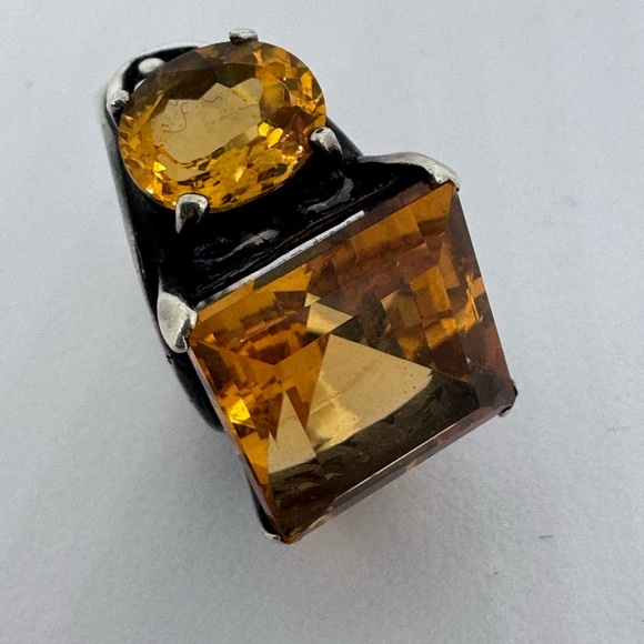 Citrine Sterling Silver Ring 925 Indonesia size 8 - Picture 5 of 13
